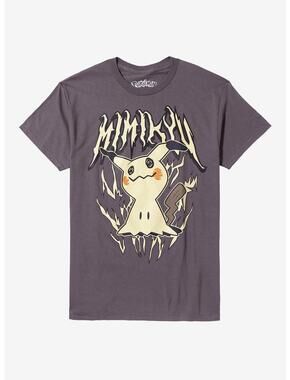 NWT Hot Topic Pokemon Mimikyu Metal T-Shirt in Grey sz Large